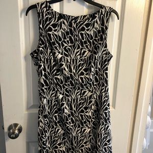 Women’s Black & White Sheath Dress Size 12